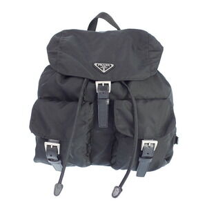 PRADA Two Pocket Tessuto Backpack Rucksack Daybag Black